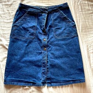 Jean button up skirt